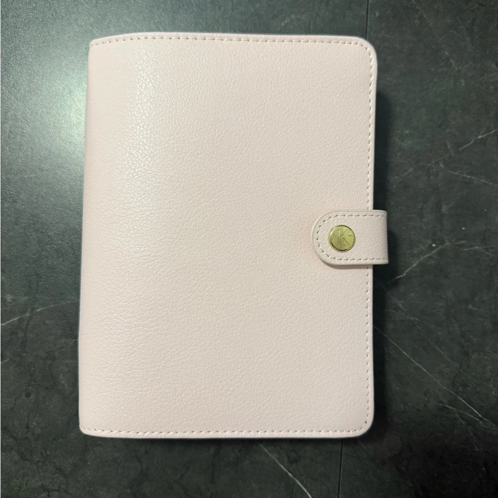 Kikki K Light Pink Leather Planner - Personal Size